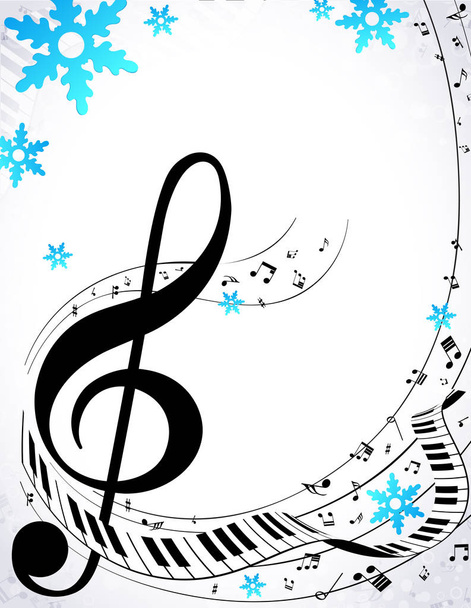 Fondo de música de invierno
 - Vector, Imagen