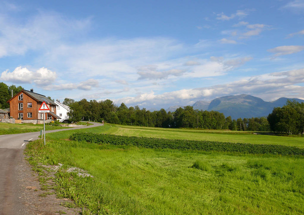 Norská krajina louka na Nesjestranda - Fotografie, Obrázek