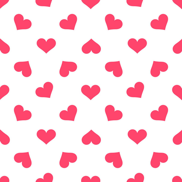 Pink hearts on white - Διάνυσμα, εικόνα