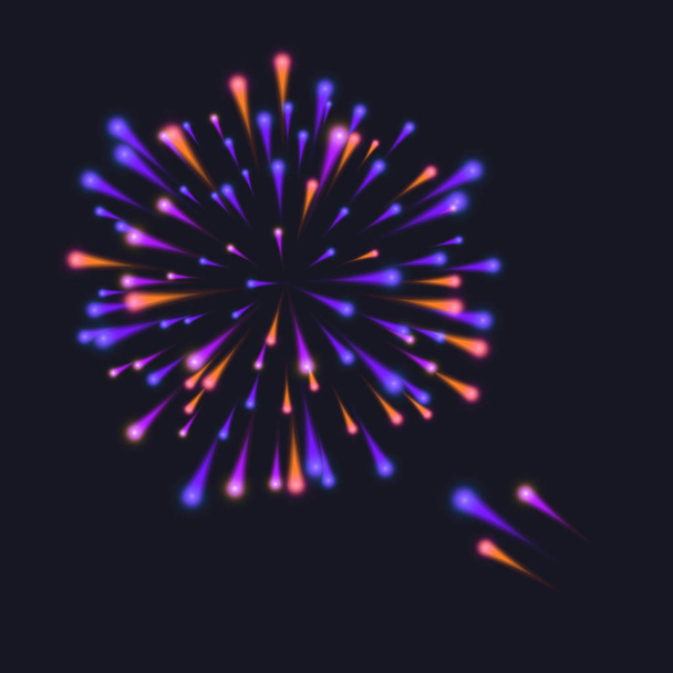 Έκρηξη αφηρημένη πολύχρωμα πυροτεχνήματα - Διάνυσμα, εικόνα