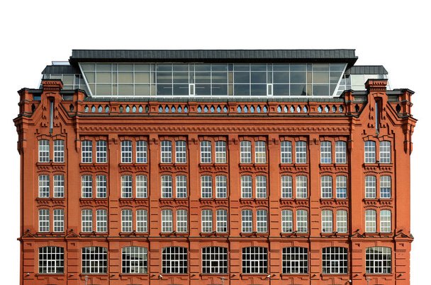 Arquitetura vintage fachada clássica de tijolo vermelho
. - Foto, Imagem