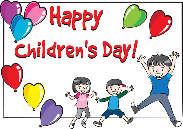 happy children's day - Vettoriali, immagini