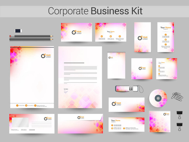 Creative Corporate Identity or Business Kit design. - Vektor, kép
