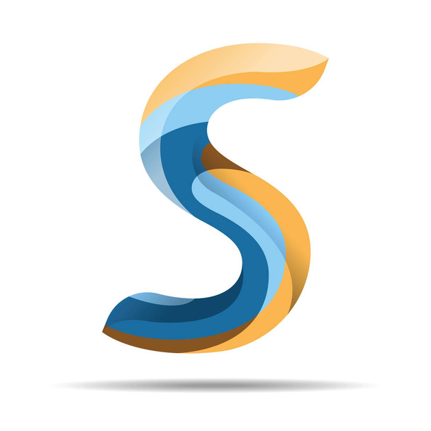 S Letter Colorful Modern alphabet logo. - Vector, Imagen
