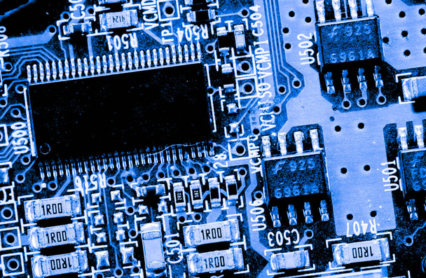 Abstract, Close up at electronic circuits, we see the technology of the mainboard, which is the important background of the computer. (logic board,cpu motherboard,Main board,system board,mobo) - Foto, Imagen