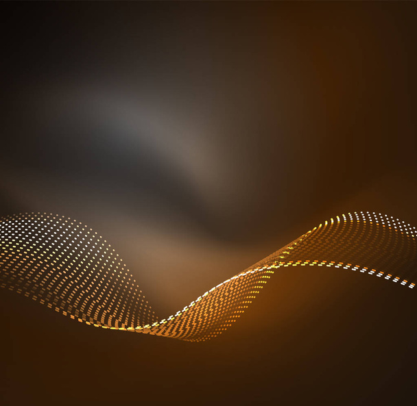 波の粒子のベクトルの背景 - ベクター画像