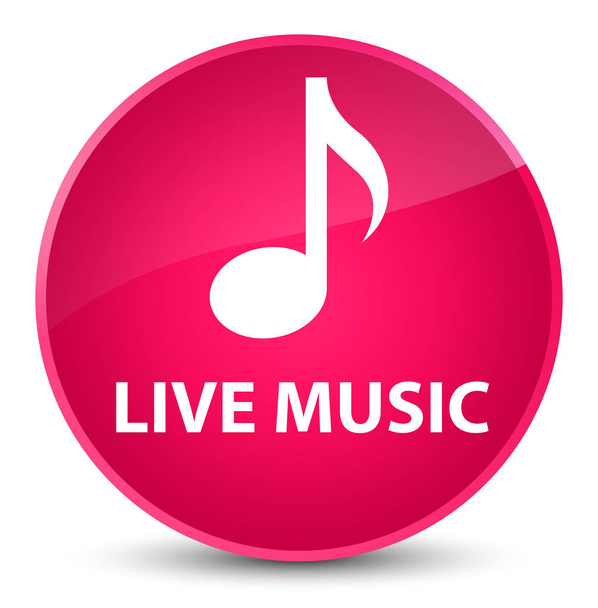 Música en vivo elegante botón redondo rosa
 - Foto, imagen