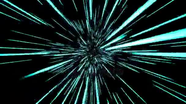 Futuristic screensaver with hex corner. HUD Heads Up Display Scanner high tech target digital read out. Abstract digital background with geometric particles. Seamless loop - Footage, Video