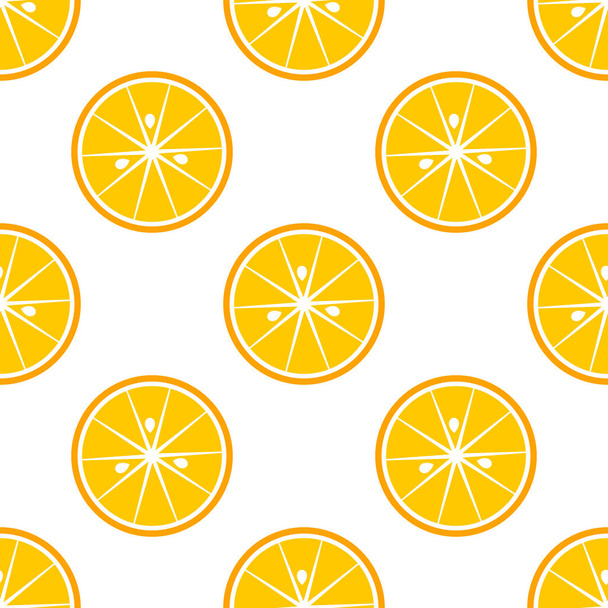 Orange slices citrus pattern - Vector, imagen