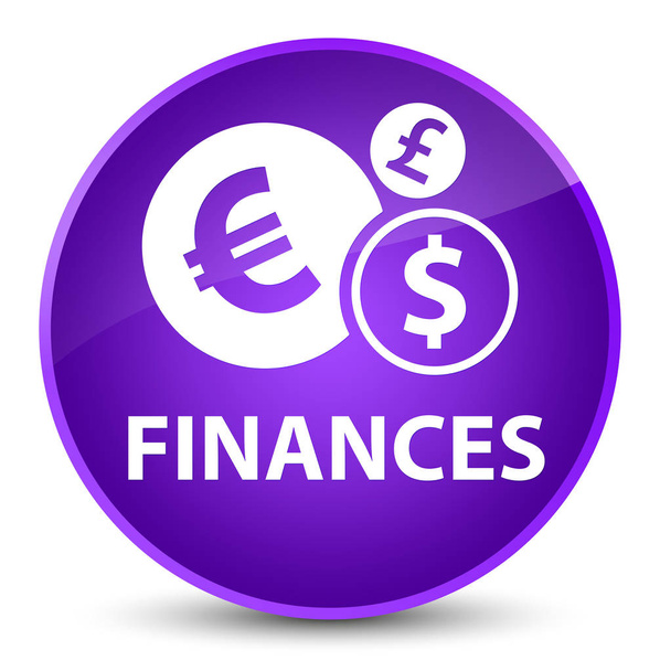 Finances (signe euro) élégant bouton rond violet
 - Photo, image
