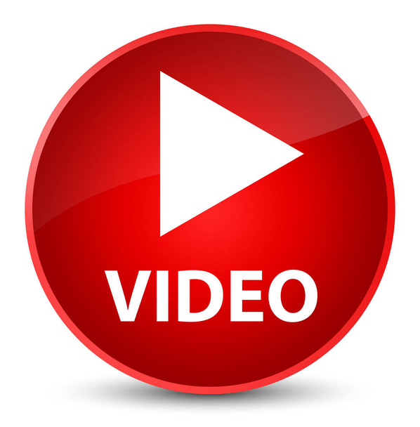 Video elegant red round button - Photo, Image