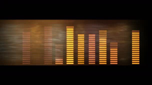 4 k Audio equalizer, zenei ritmus kötet, hangszórók hullámok spektrumát, pulzus, vj. - Felvétel, videó