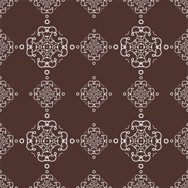 Vector classic vintage ornamental pattern. Seamless abstract background with repeating elements - Vektör, Görsel