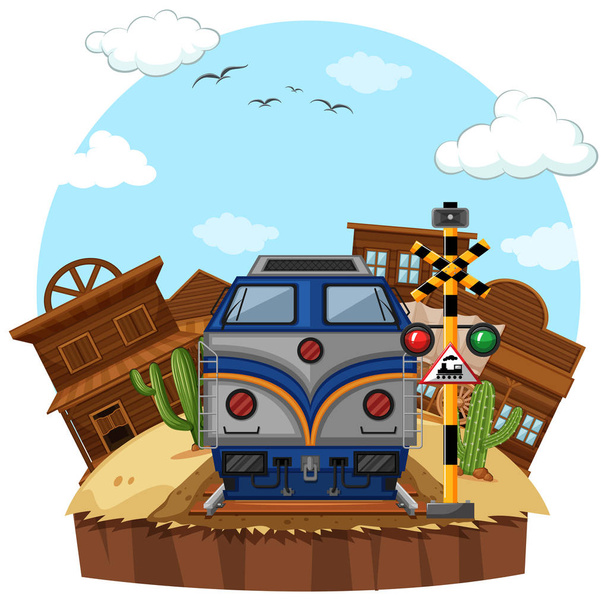 Train ride to the West - Vector, Image