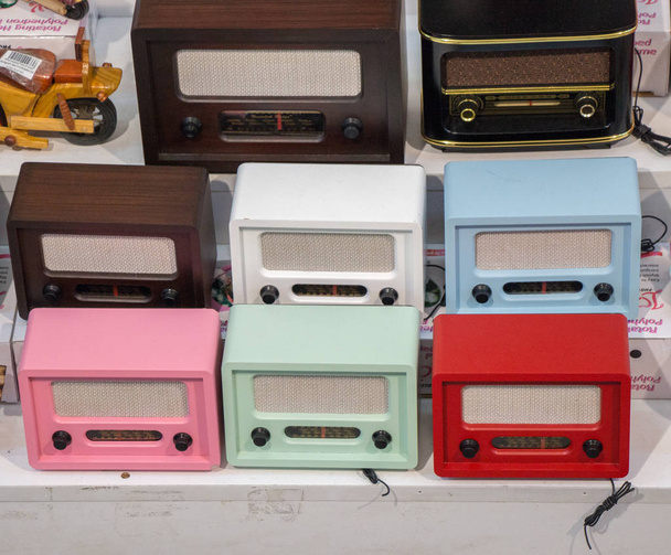 Set of retro styled image of  old radios - Photo, Image