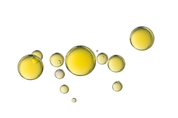 Yellow bubbles over white - Photo, image