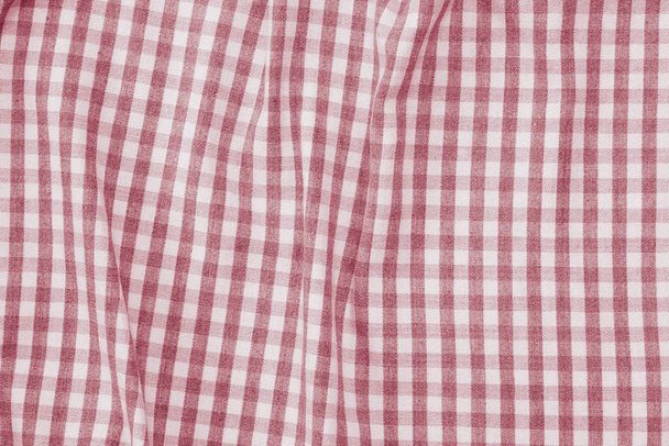 red and white checkered fabric background texture  - Photo, Image