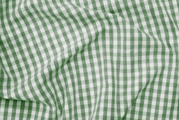 Textura de fondo de tela a cuadros verde y blanco
  - Foto, Imagen