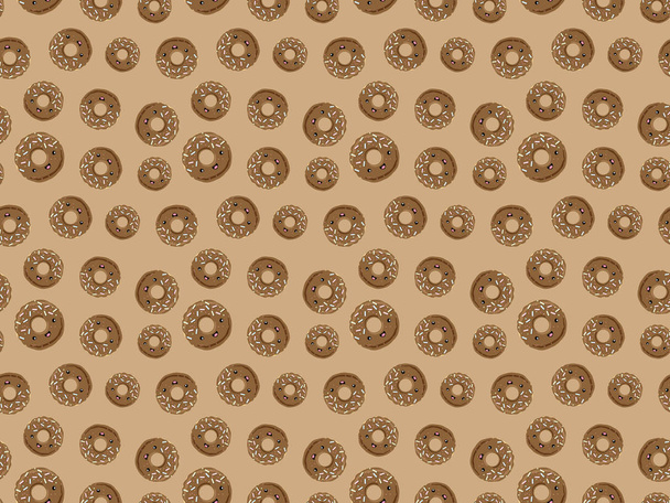 Seamless pattern with chocolate glazed donuts - Foto, afbeelding