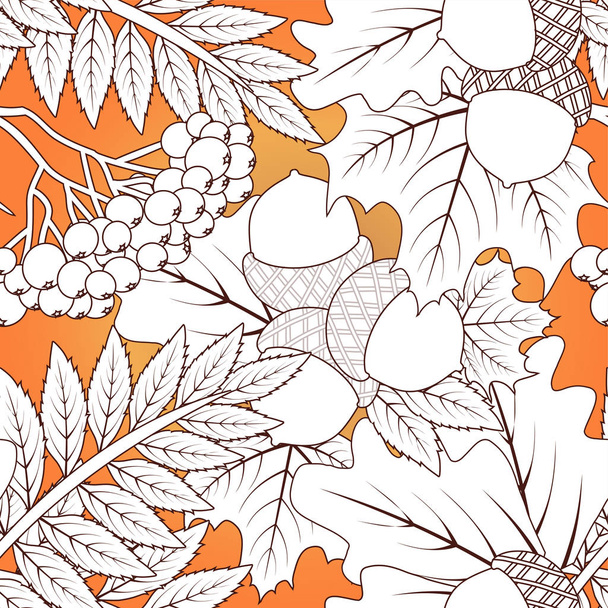 Autumnal seamless card, vector illustration - Vettoriali, immagini