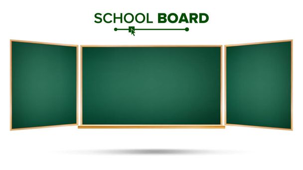 Green Chalkboard Vector. Classic Empty Study Chalkboard Blank. Isolated Illustration - Vecteur, image
