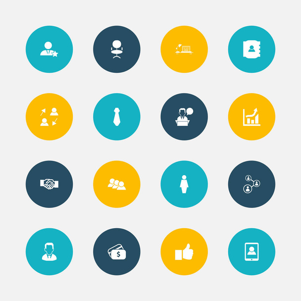 Set di 16 icone aziendali modificabili. Include simboli come sedile ergonomico, come, Cravat e altro ancora. Può essere utilizzato per la progettazione web, mobile, UI e infografica
. - Vettoriali, immagini