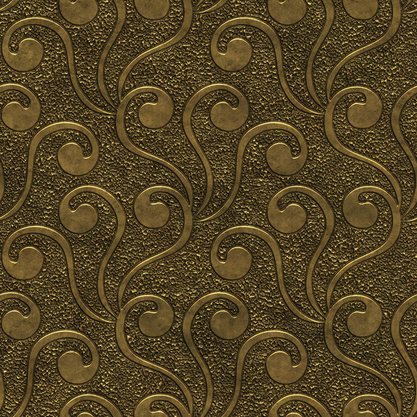Textura sin costura de metal dorado con patrón de remolinos
 - Foto, imagen
