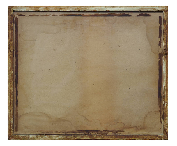 Marco de madera decadente sobre fondo blanco
 - Foto, Imagen