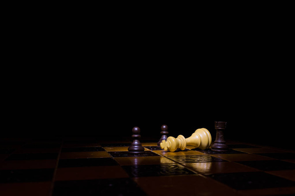 Fényképezett egy sakktábla sakk - Fotó, kép