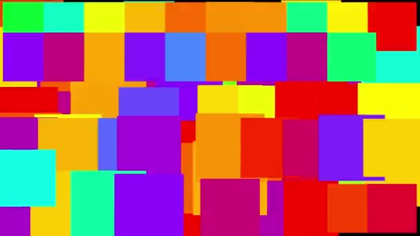 4k vj square neon light array matrix background&cube big data database backdrop - Footage, Video