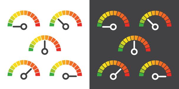 Meter signs infographic gauge element - Vector, Image