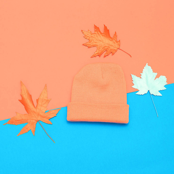 Season Fall Winter fashion accessories cap beanie minimal - Foto, afbeelding