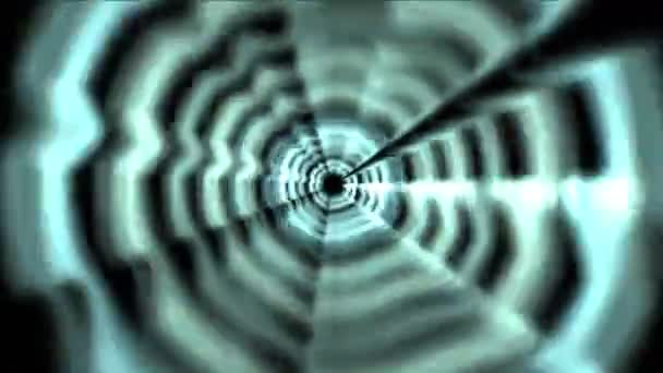 4 k abstracte hoge snelheid tunnel, cirkel licht kanaal, soundwave akoestische 3D-ruimte. - Video
