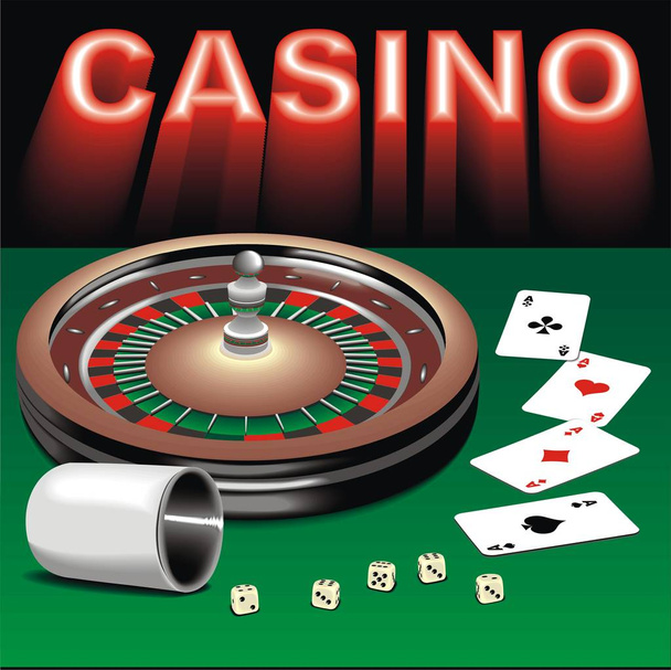 Casino vektorové ilustrace koncept - Vektor, obrázek