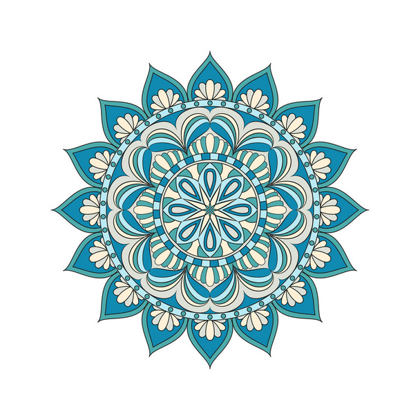 Flower Mandalas. Vintage decorative elements. Oriental pattern,  - Vector, Image