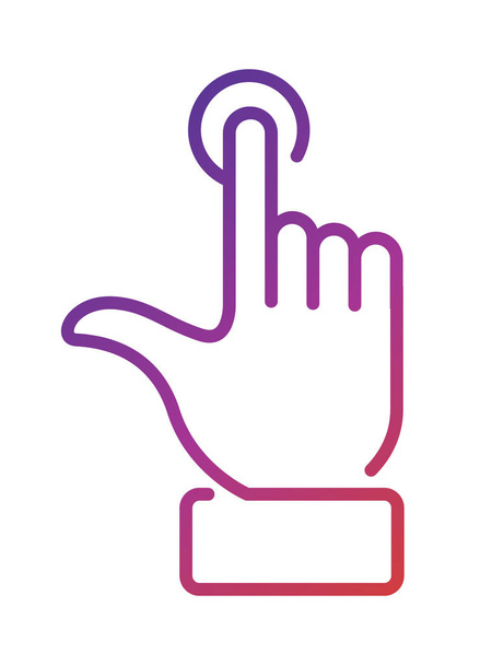 To point out, make money. Icon. Purple. vector - Vector, Image