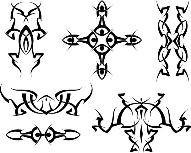 Törzsi tetoválás tervezés - Vektor, kép