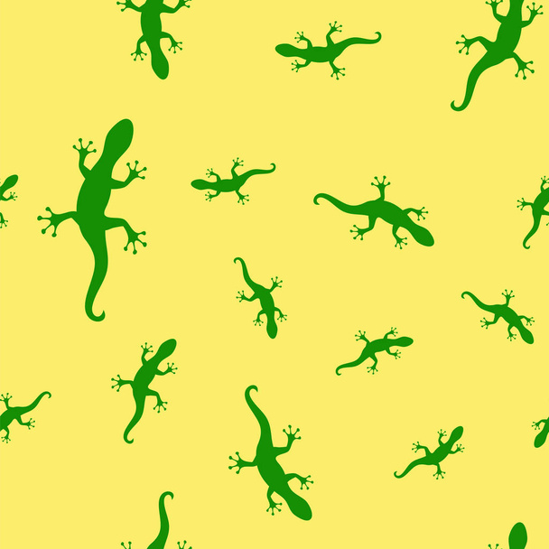 Green Salamander Seamless Pattern - Vector, afbeelding