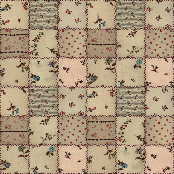 Země patchwork quilt bezešvá textura - Fotografie, Obrázek