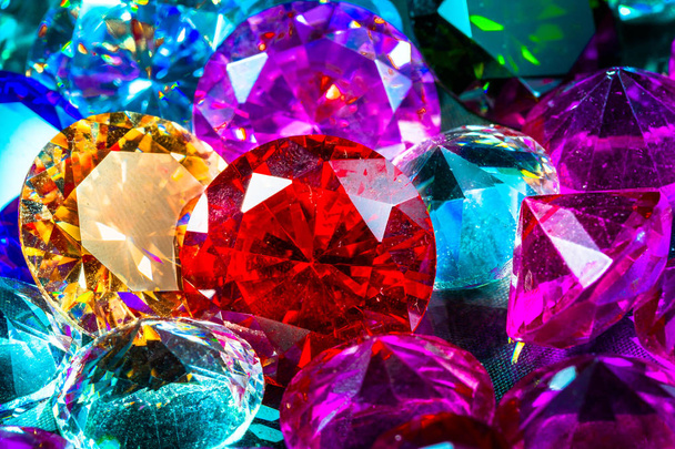 Colorful polished diamond jewelry - Photo, Image