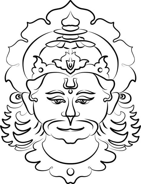 Hanuman Bóg hinduskiego Ape (małpa) - Wektor, obraz