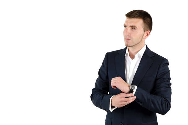 Businessman dressing suit, shirt and watch - Фото, зображення