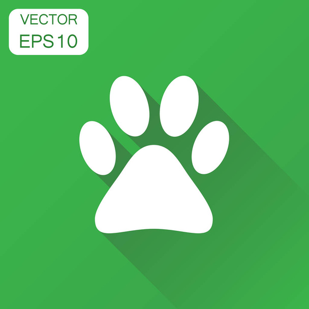 Icono de huella de pata. Concepto de negocio perro, gato, oso pata símbolo picto
 - Vector, Imagen