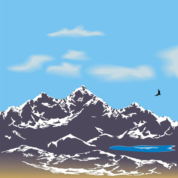 montanha vetor ilustração consept
 - Vetor, Imagem