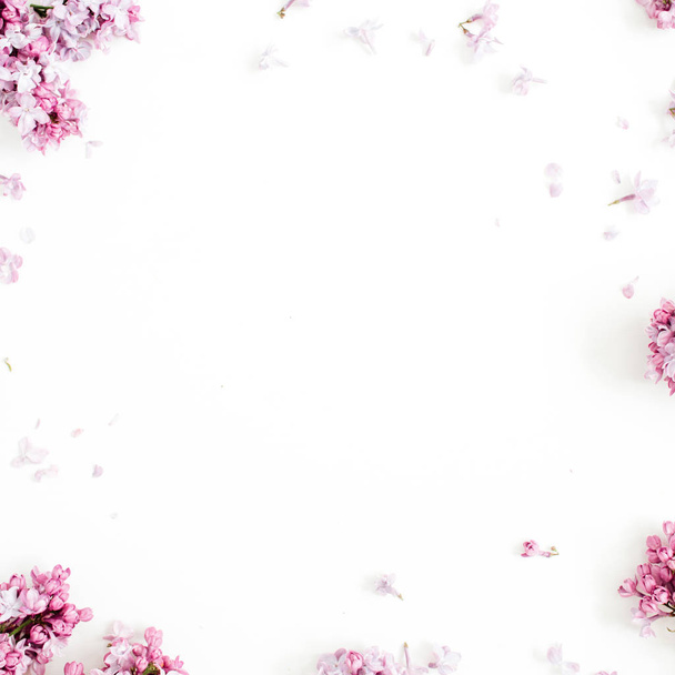Rahmen aus lila Blüten - Foto, Bild