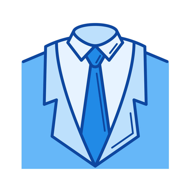Suit line icon. - Vector, Imagen