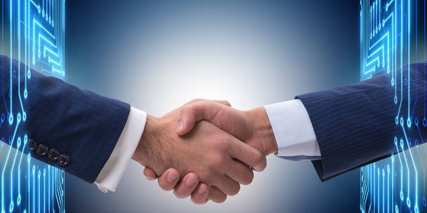 Концепция делового сотрудничества с двумя руками - Фото, изображение