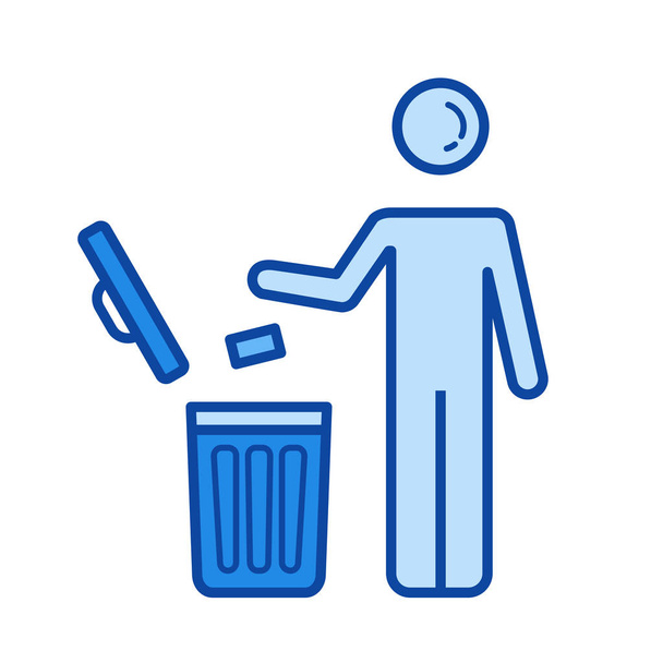 Symbolbild der Müllabfuhr. - Vektor, Bild