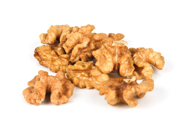 Walnuts kernel isolated on white background closeup. - Foto, Imagem