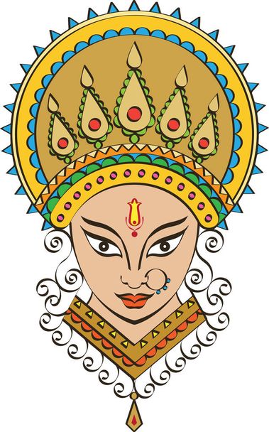 Durga istennő a hatalom - Vektor, kép